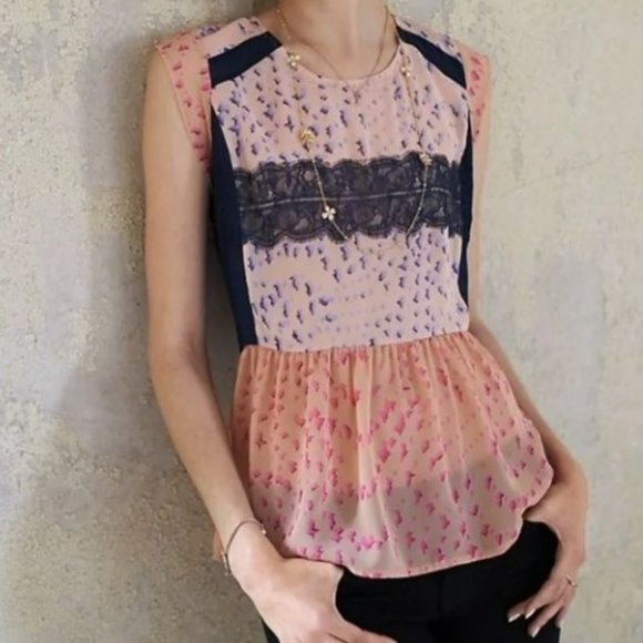 Anthropologie Tops - Anthropologie Maeve Evangeline Sheer Top